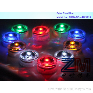 LED Flashing Glass Road Reflector / Indicator Light with Solar Panels; Solar LED Road Marker;